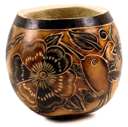 Hand-carved Gourd Bowl